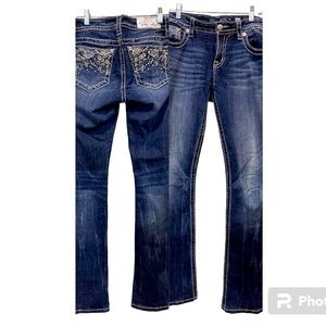 Miss Me Women's Blue Signature Boot Cut Jeans